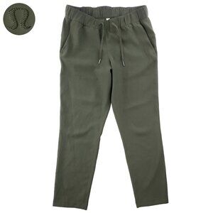 Lululemon On The Fly Pants 26" W5BM4S Lightweight Wrinkle Free Green Size 6
